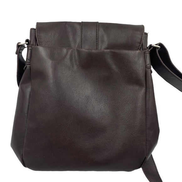 ALDO Crossbody Bag Brown Vegan Leather Equestrian Minimalist Classic Handbag - Picture 3 of 9